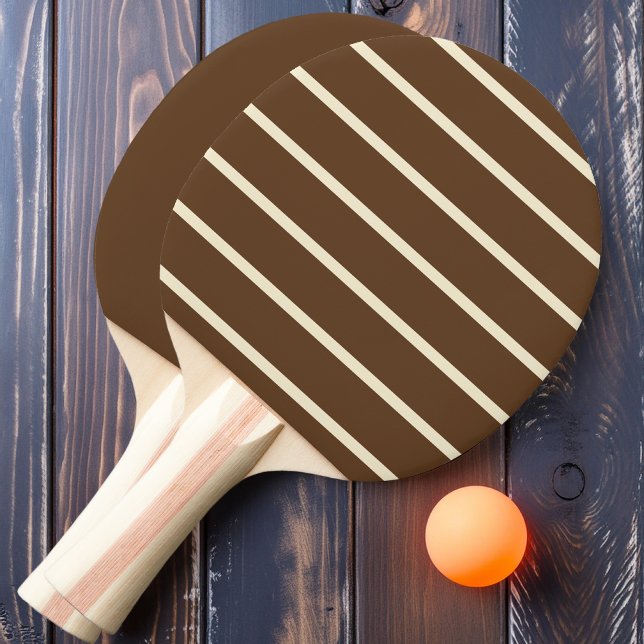 Djup Skog Brun Randig och Enfärgad Pingisracket (Skapare uppladdad)