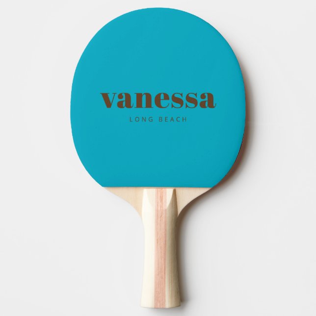 Djup Skog Brun Rev Minimal Modern Klassisk Namn Pingisracket (Framsidan)