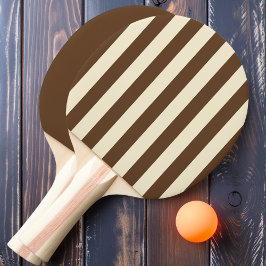 Djup skogbrun polotröja med randig och enfärgad de pingisracket