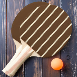Djup skogbrun randig och enfärgad pingisracket