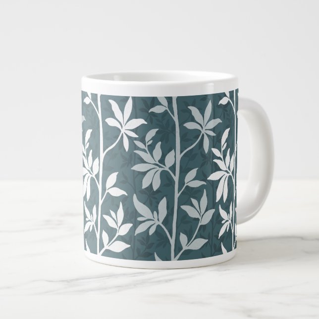 Djup Skogsbreeze Modern Botanisk Silhuett Jumbo Mugg (Framsida höger)