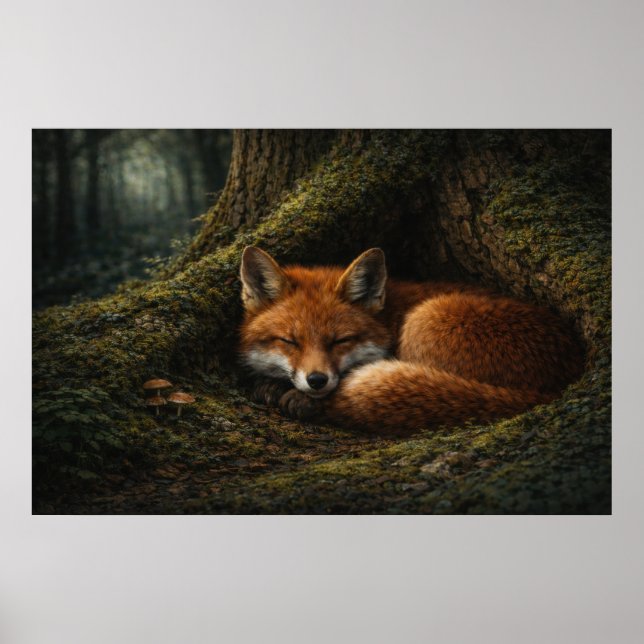 Djup Skogssömn | Red Fox Art | Affisch (Framsidan)