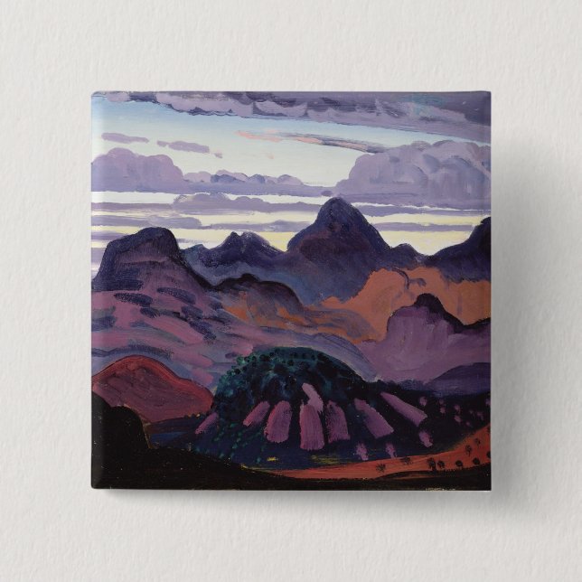 Djup skymning, Pyrenees, c.1912-13 (olja på panel) Knapp (Framsida)