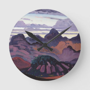 Djup skymning, Pyrenees, c.1912-13 (olja på panel Rund Klocka