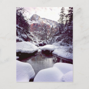 Djup snö vid Middle Emerald Pools Vykort