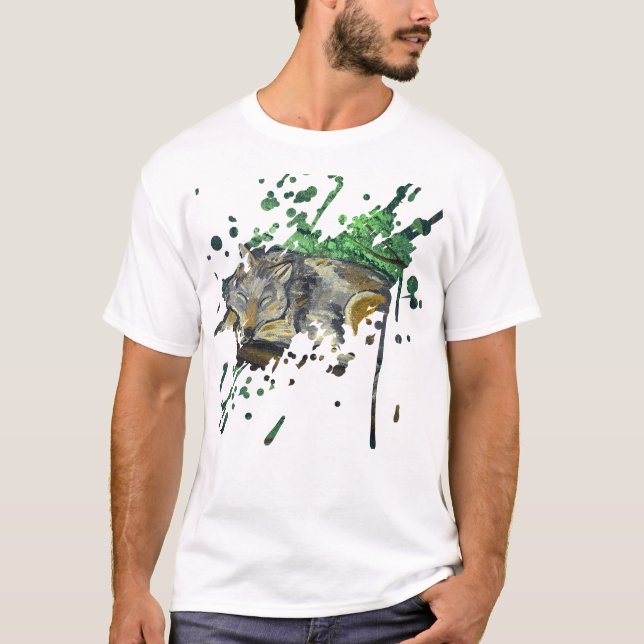 Djup sömn - handgjord konst  t shirt (Framsida)