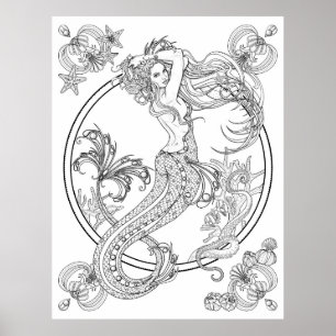 Djup: STOR vuxen färgläggning för DIY av Sonja Poster