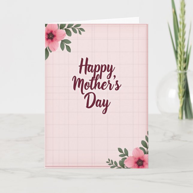 Djup Tacksamhet Blomkort Kort (Framsida)