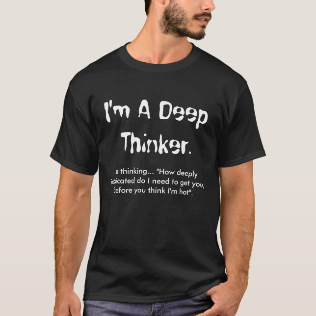 Djup tänkare - mörk tee shirt (Framsida)