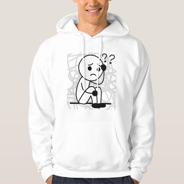 Djup Tanke i en Tyst Värld.  Hoodie (Framsida)