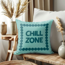 Djup Teal Chill Zone Sovrums Säng Dekoration