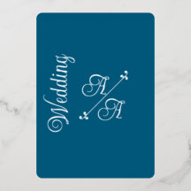 Djup Teal Enfärgad Silverfolie