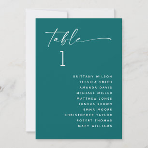 Djup Teal Modern Minimalistisk Bröllopsställningsk Inbjudningar