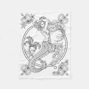 Djup: vid den Sonja A.S. Sjöjungfru Skinna filten Fleecefilt