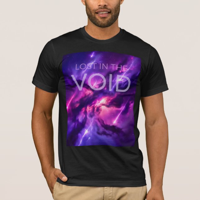 Djup Violett Kosmisk Rymd Galax Grafik T Shirt (Framsida)
