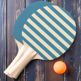 Djupa Aqua Polo-ränder och enfärgad  Pingisracket