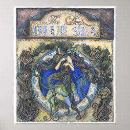 "Djupa blåsjön" poster - 40 cm x 46,2 cm