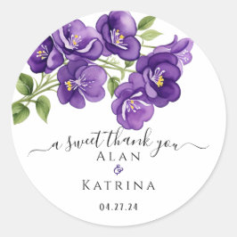 Djupa Lila-överträdelser Runt Klistermärke