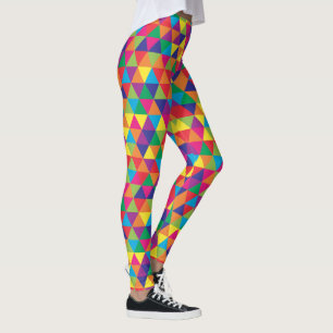 Djupa ljusa trianglar - modernt abstrakt mönster leggings