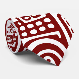 Djupa röda och vita dockor på 7 slips