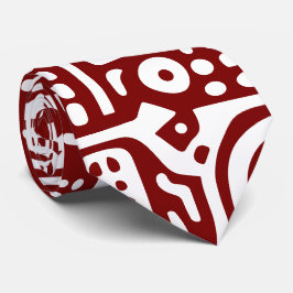 Djupa röda och vita dockor på 7 slips