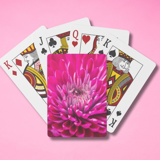 Djupa rosa krysantemum spelkort (Skapare uppladdad)