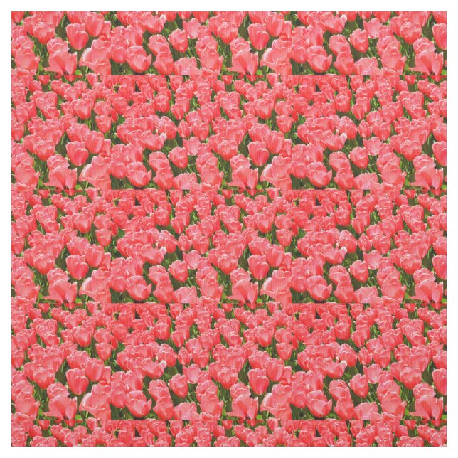 Djupa rosa-tulpaner tyg (Provkarta)