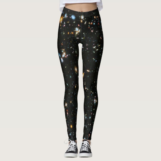Djupa rymdstjärnor och galaxer leggings (Framsida)