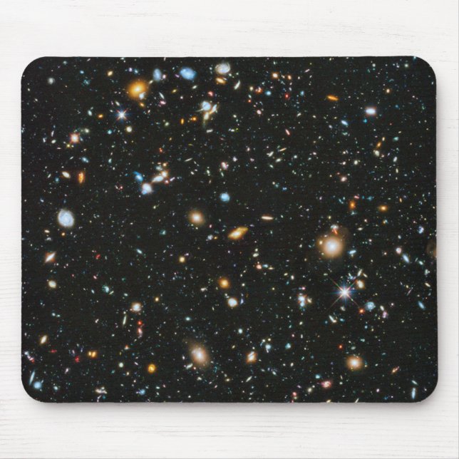 Djupa rymdstjärnor och galaxer musmatta (Framsidan)