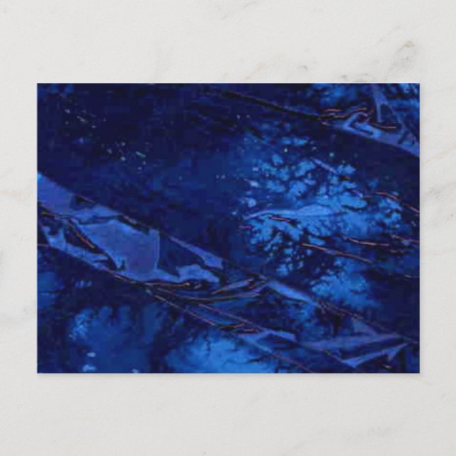 "Djupa vatten" Abstrakt design vykort (Framsida)
