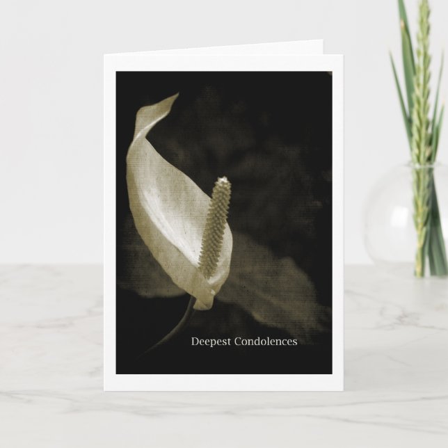 Djupaste kondoleanser kort (Framsida)