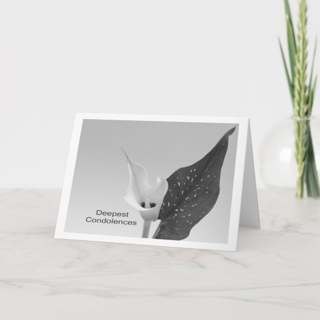 Djupaste kondoleanser kort (Framsida)