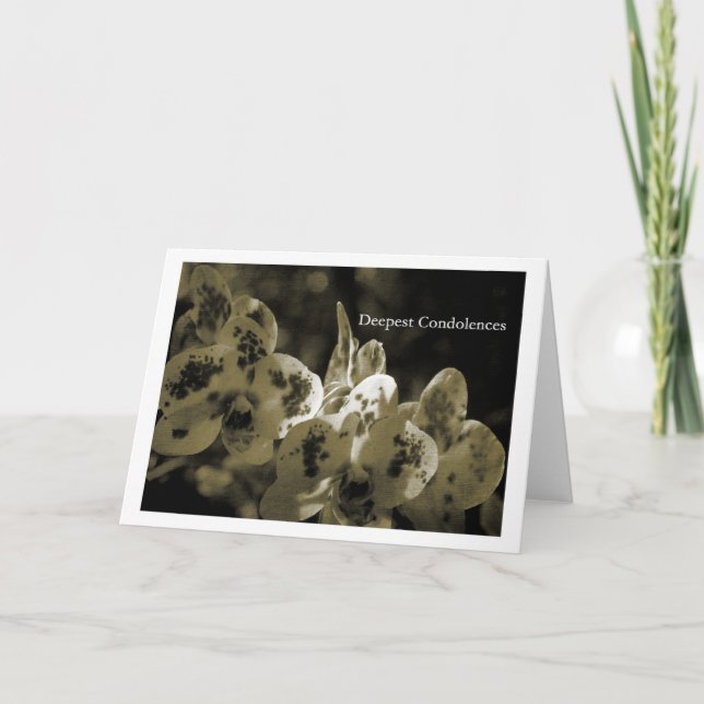 Djupaste kondoleanser kort (Framsida)