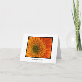 Djupaste sympatier Vibrant Orange Gerbera Daisy Kort
