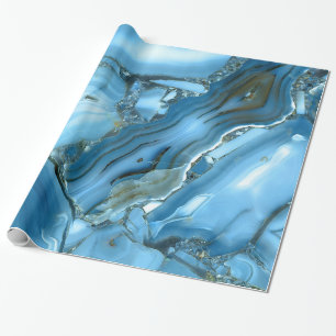 Djupblå marmor presentpapper