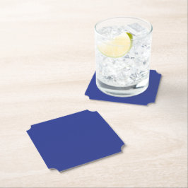 Djupblå minimalistisk vigselinbjudan med kraftig s underlägg papper