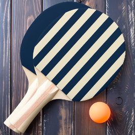 Djupblå Poloskjorta Randig och Enfärgad Pingisracket