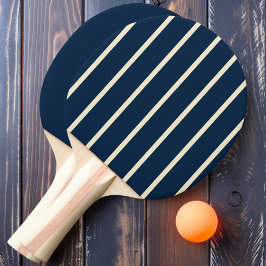 Djupblå Ränder och Enfärgad Pingisracket