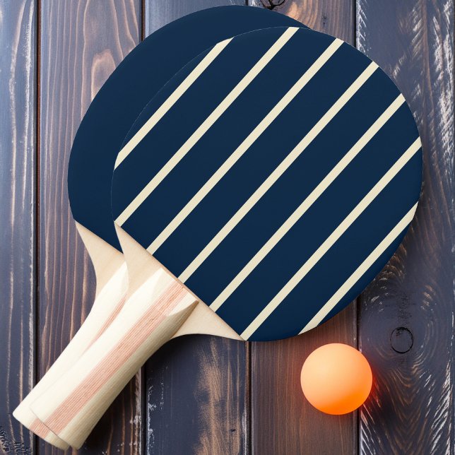 Djupblå Ränder och Enfärgad Pingisracket (Skapare uppladdad)
