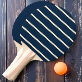 Djupblå randig och enfärgad pingisracket