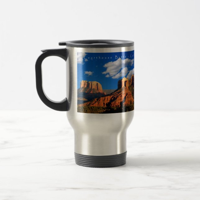 Djupblå Sedona för domkyrkadal travel mug Resemugg (Vänster)