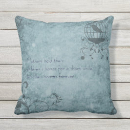 Djupblå Steampunk Fågelbur Kudde