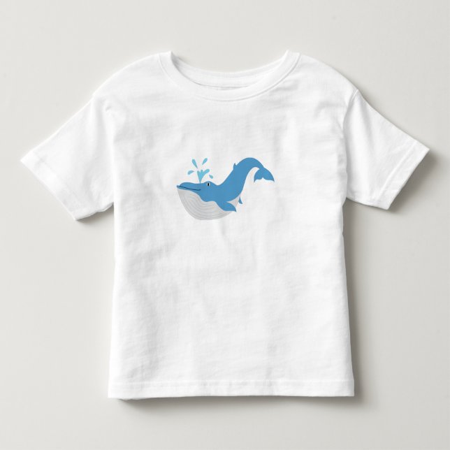 Djupblå val i havet t shirt (Framsida)