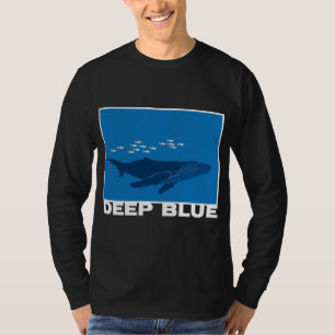 Djupblå val t shirt