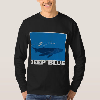 Djupblå val t shirt