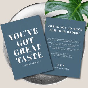 Djupblått tack för din har underbara smak