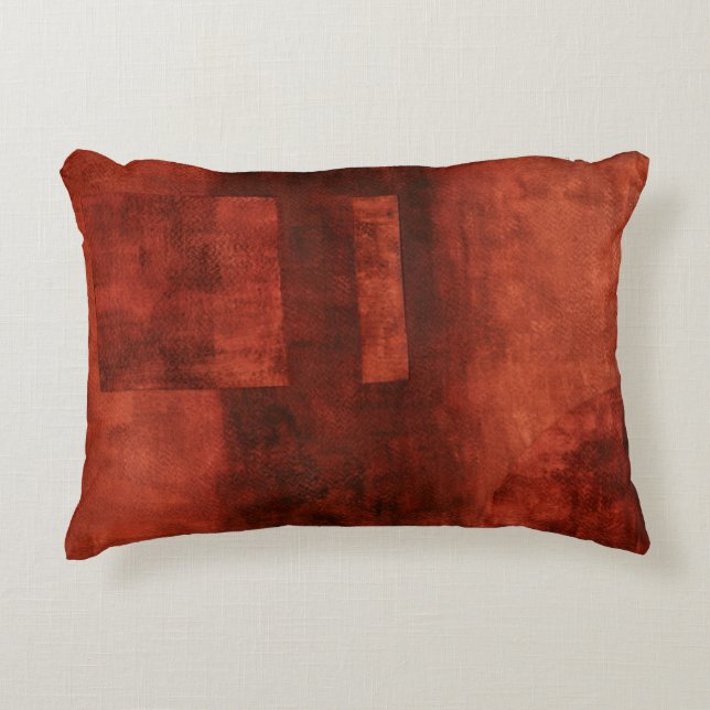 Djupbrottsmålning med geometriska former prydnadskudde (Framsidan)