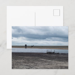 Djupets Relic: Sunken Boat at Warland Dam Helg Vykort