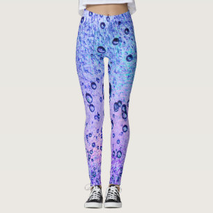 Djupfryst isbakgrund med rosa- och blåttfärger leggings