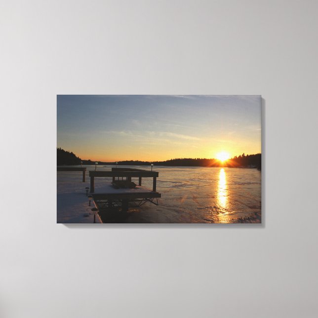 Djupfryst reflexion canvastryck (Framsida)